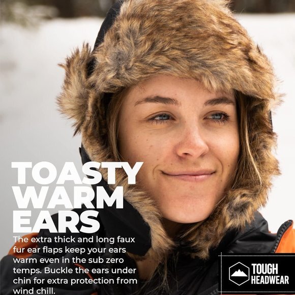 Headwear Winter Trapper Hat - Russian Ushanka Trooper Aviator Hats for Men‎ - Picture 3 of 5